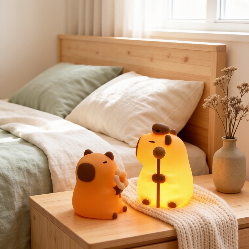 Capybara Silicone Night Light Set